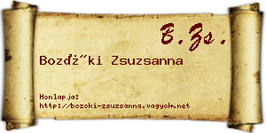 Bozóki Zsuzsanna névjegykártya